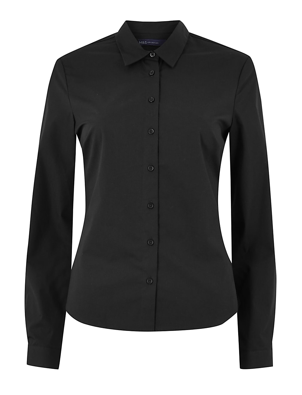 Cotton Rich Fitted Long Sleeve Shirt