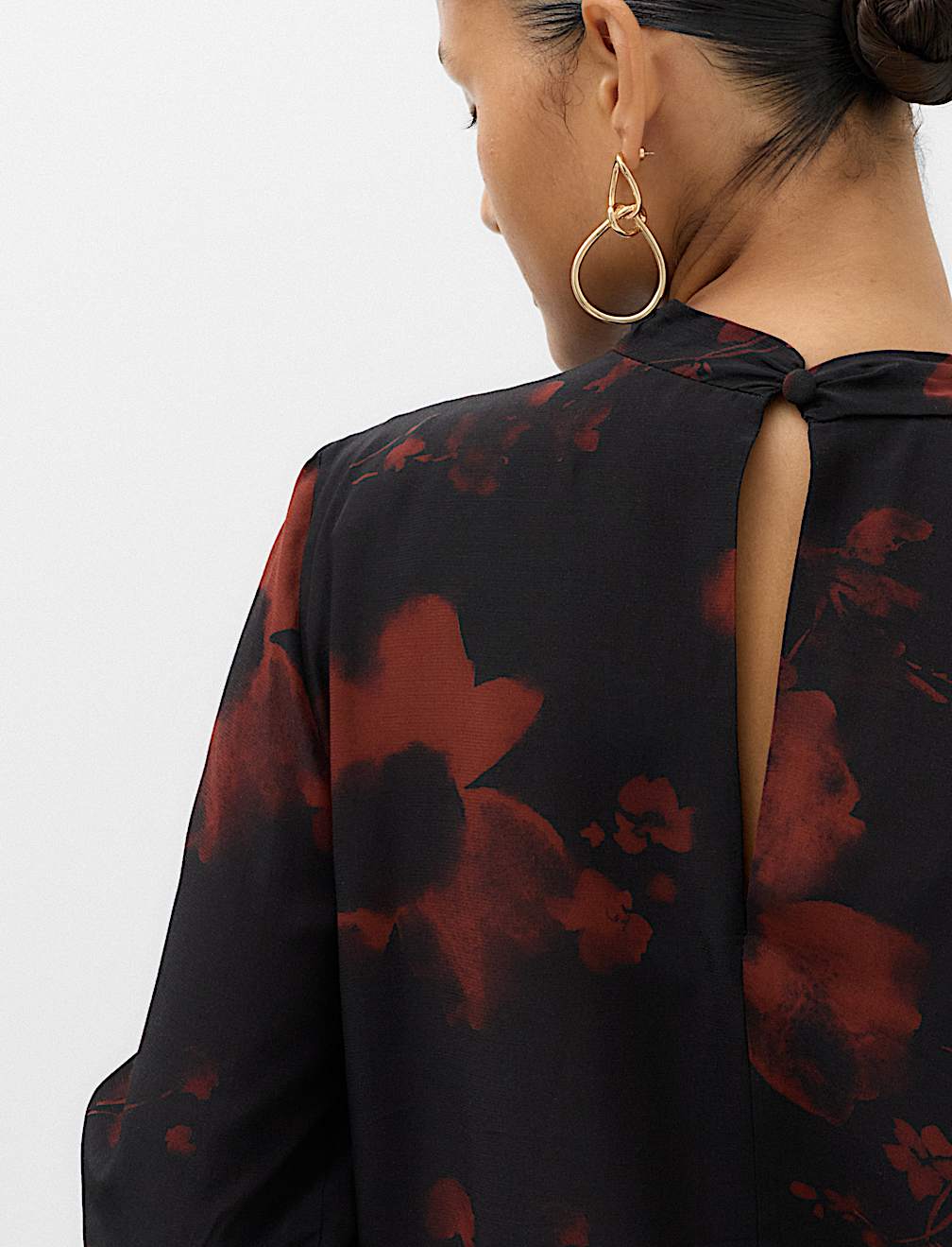 Satin Floral Blouse