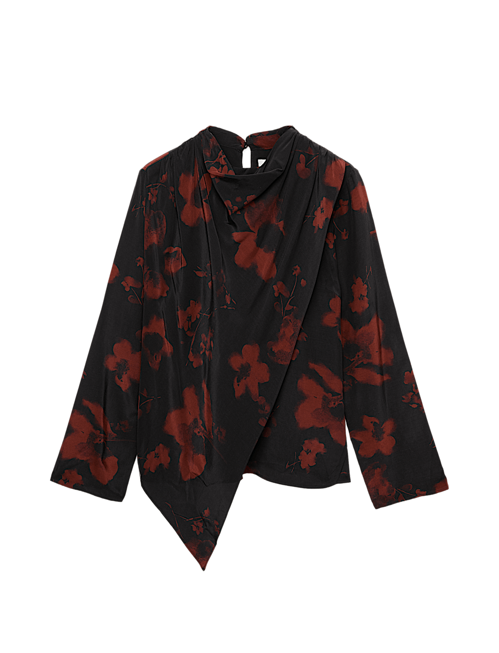 Satin Floral Blouse