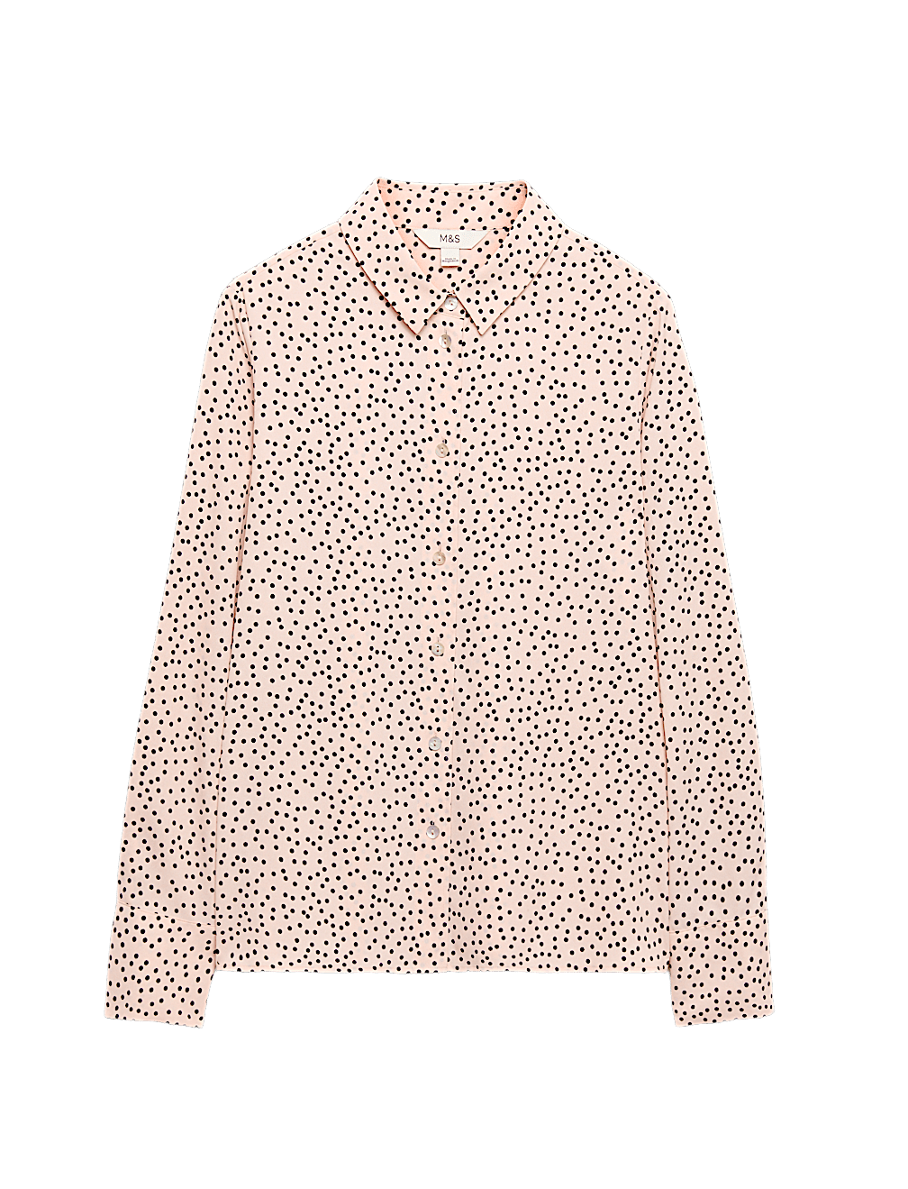 Polka Dot Printed Collared Shirt