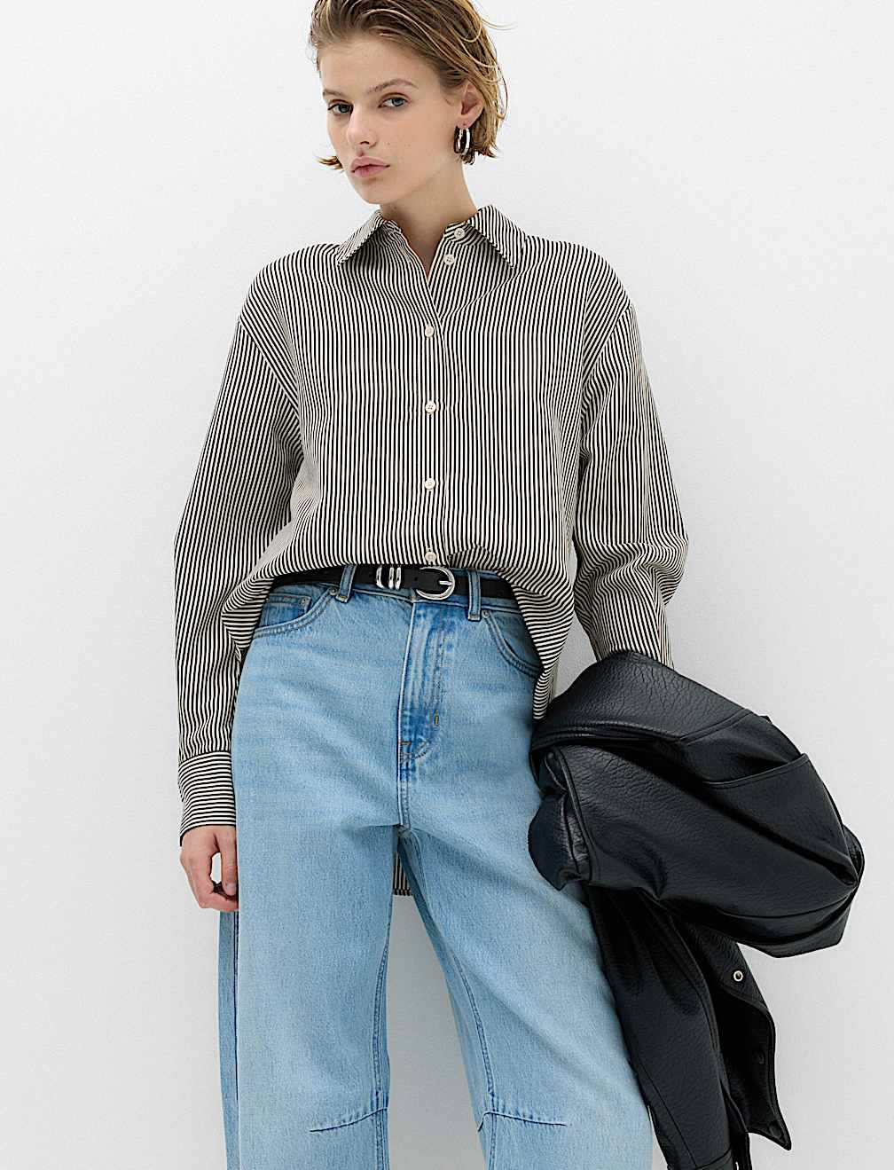 Textured Striped Shirt