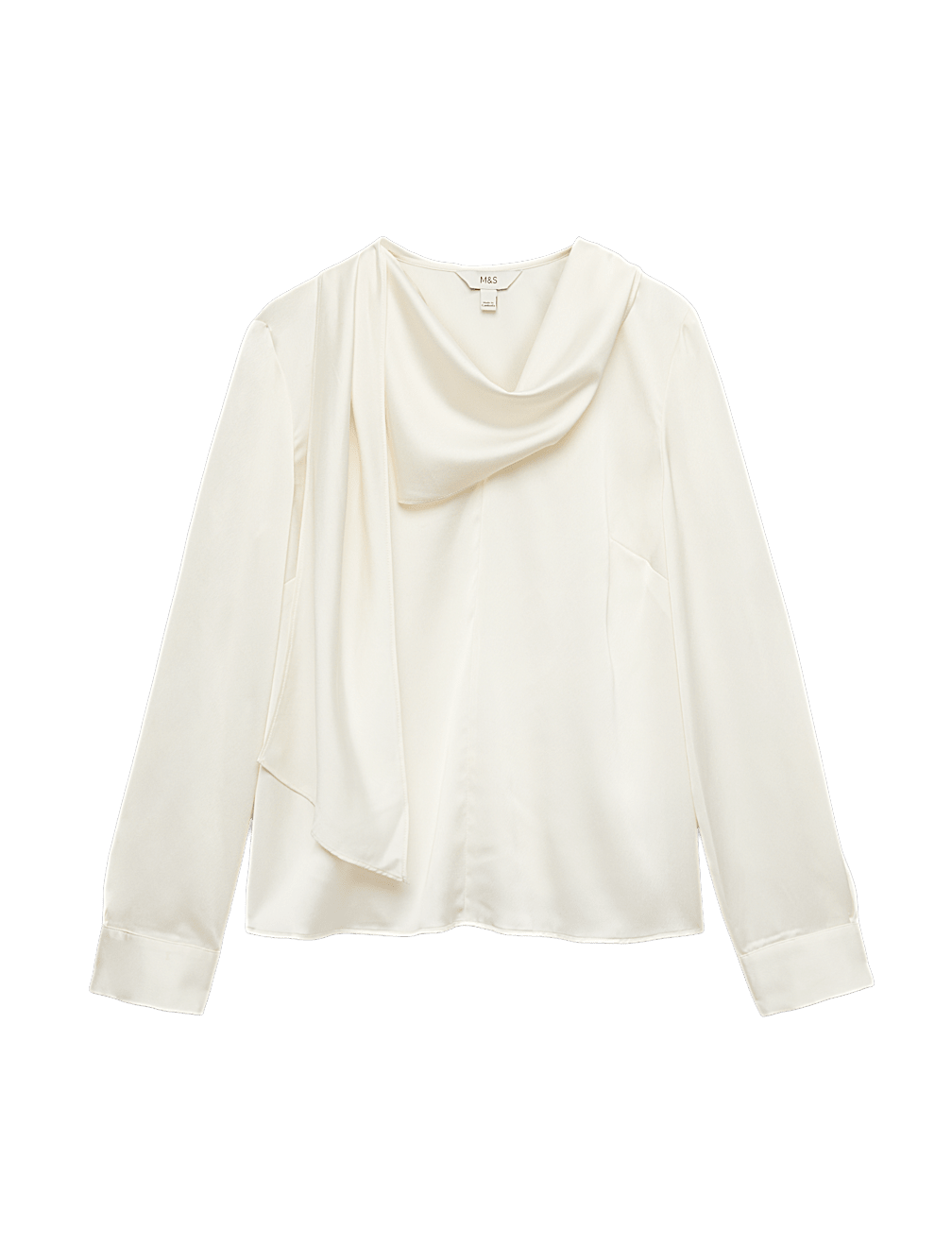 Satin Scarf Neck Blouse