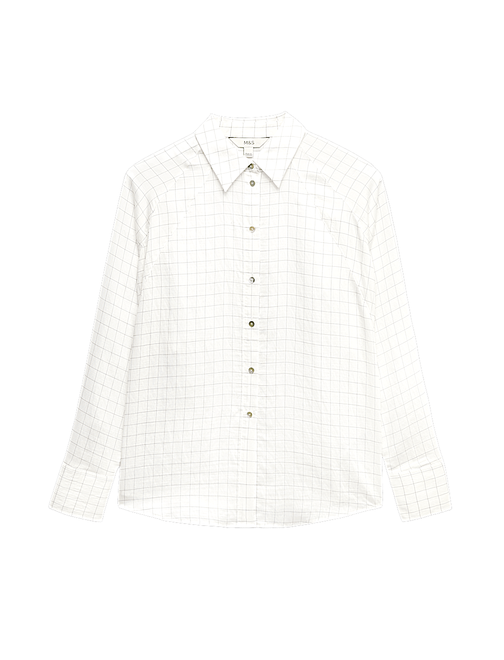 Lyocell Rich Checked Collared Oversized Shirt