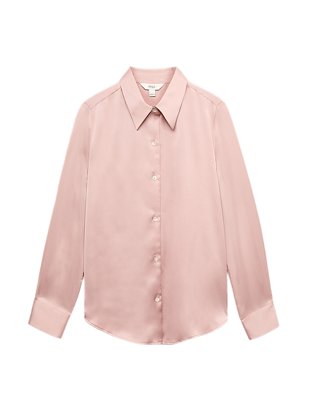 Satin Collared Button Through Shirt