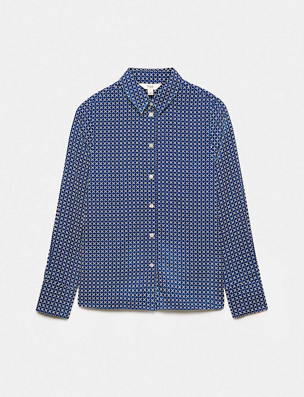 Polka Dot Collared Neck Shirt