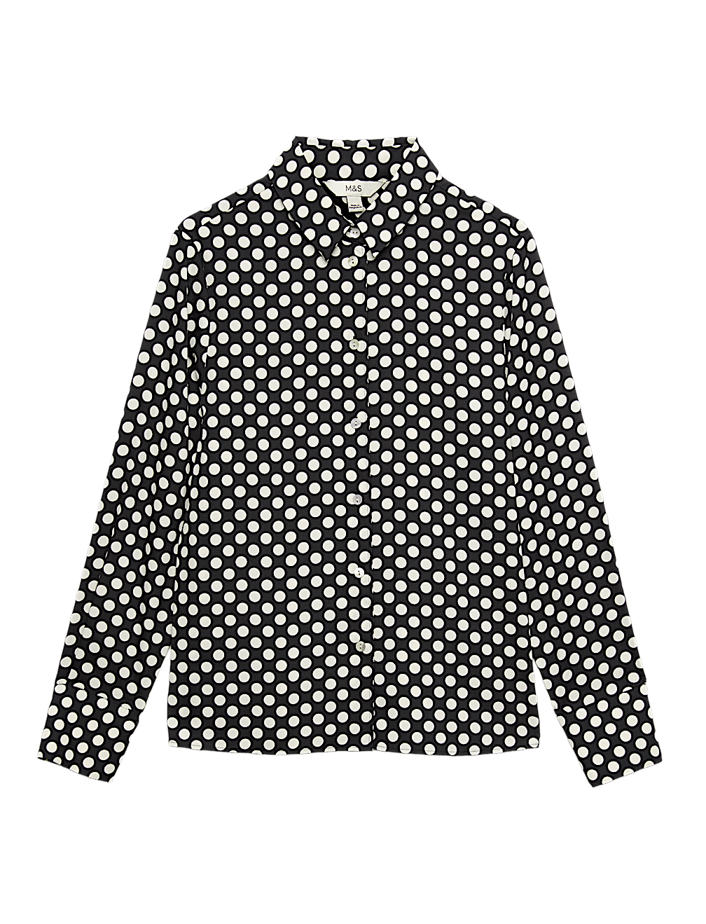 Polka Dot Collared Neck Shirt