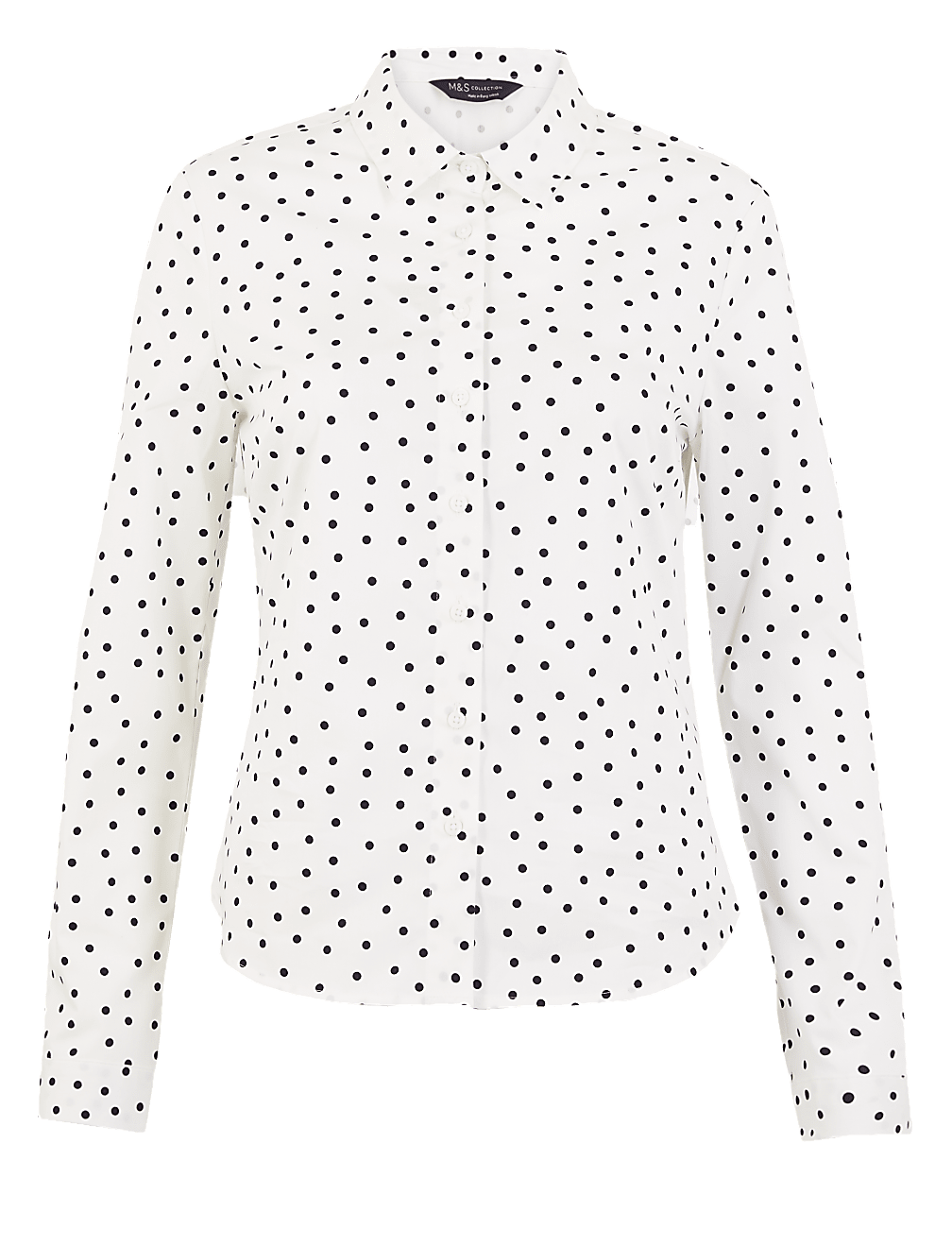 Cotton Polka Dot Fitted Shirt