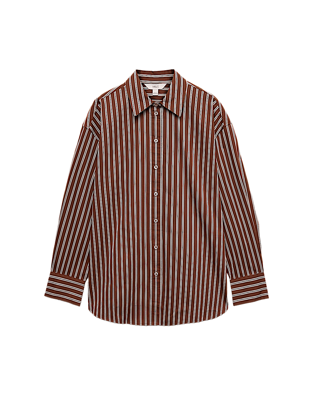 Pure Cotton Oversized Striped Shirt