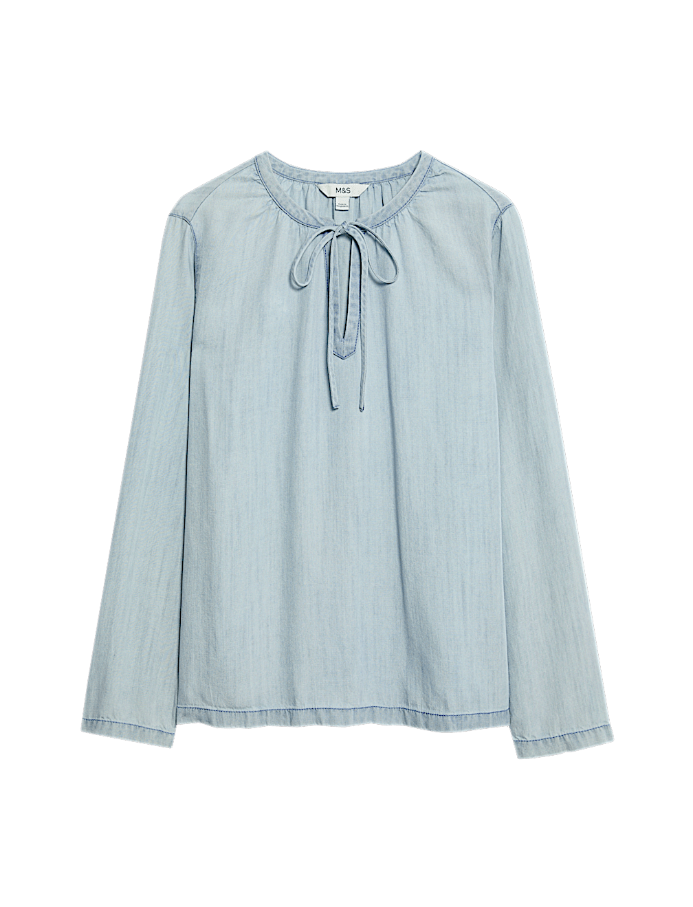Pure Lyocell Tie Fastening Blouse