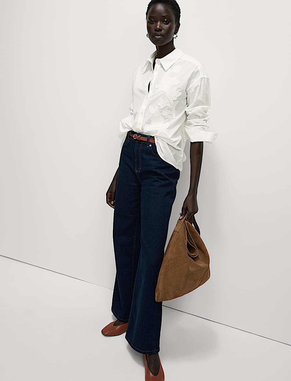 Pure Cotton Applique Button Through Shirt