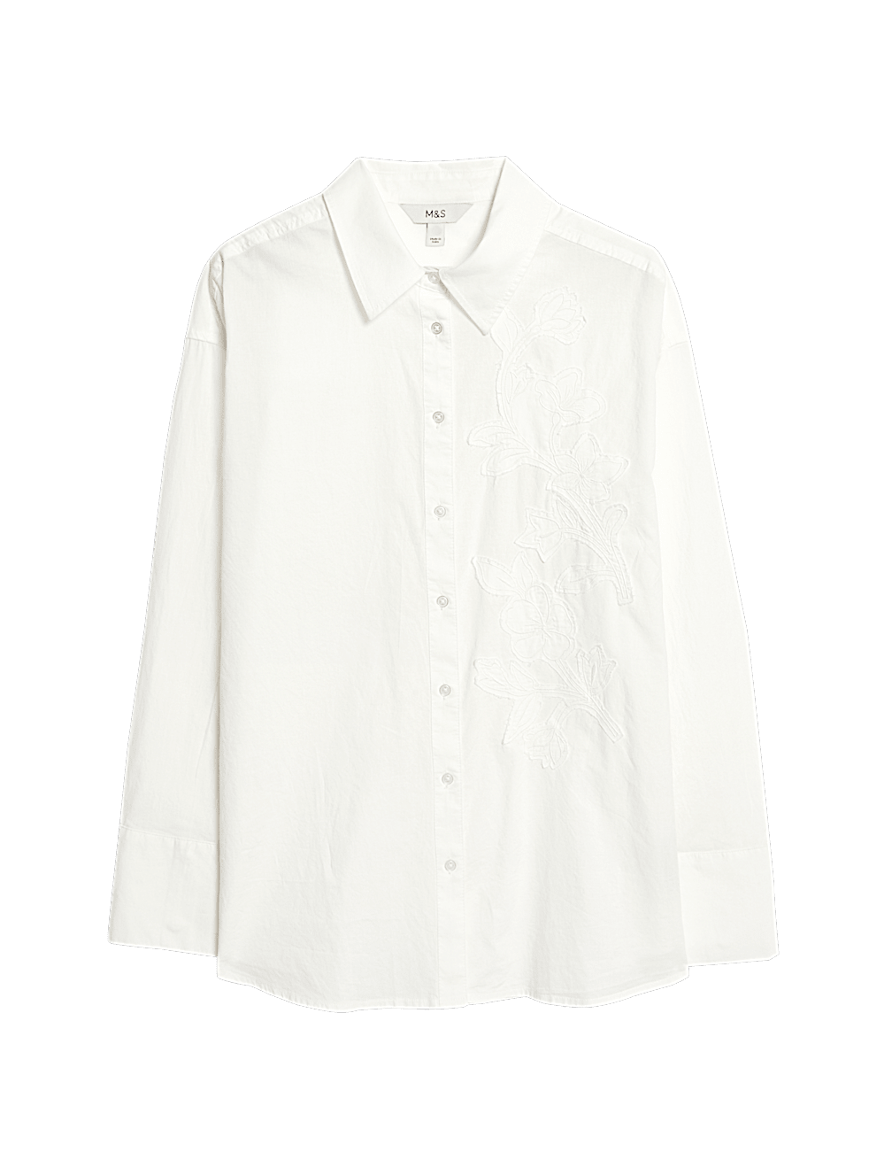 Pure Cotton Applique Button Through Shirt