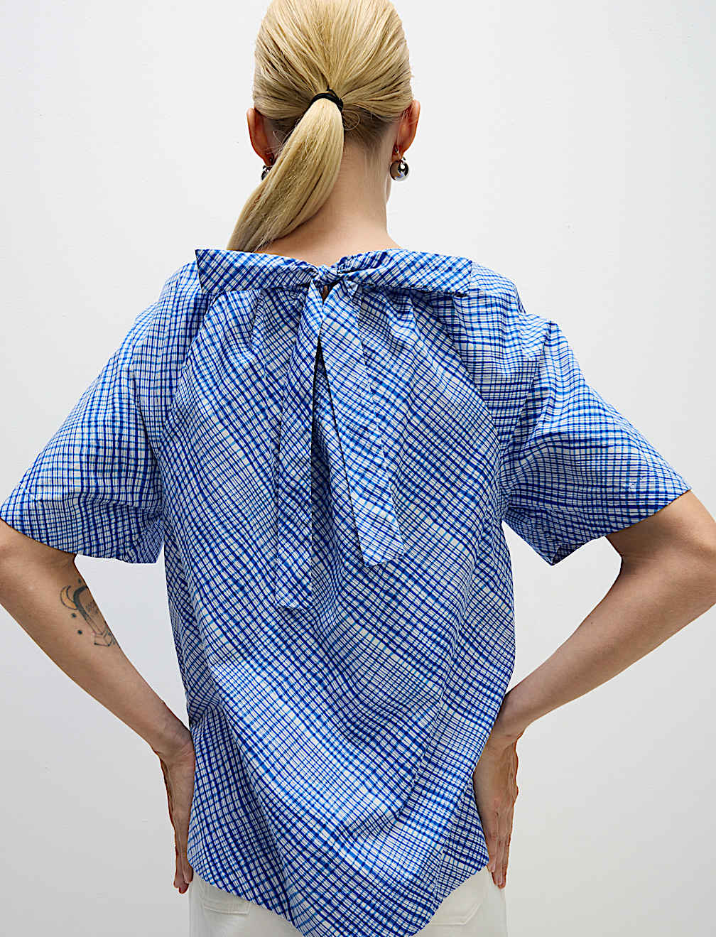 Pure Cotton Tie Back Detailing Blouse