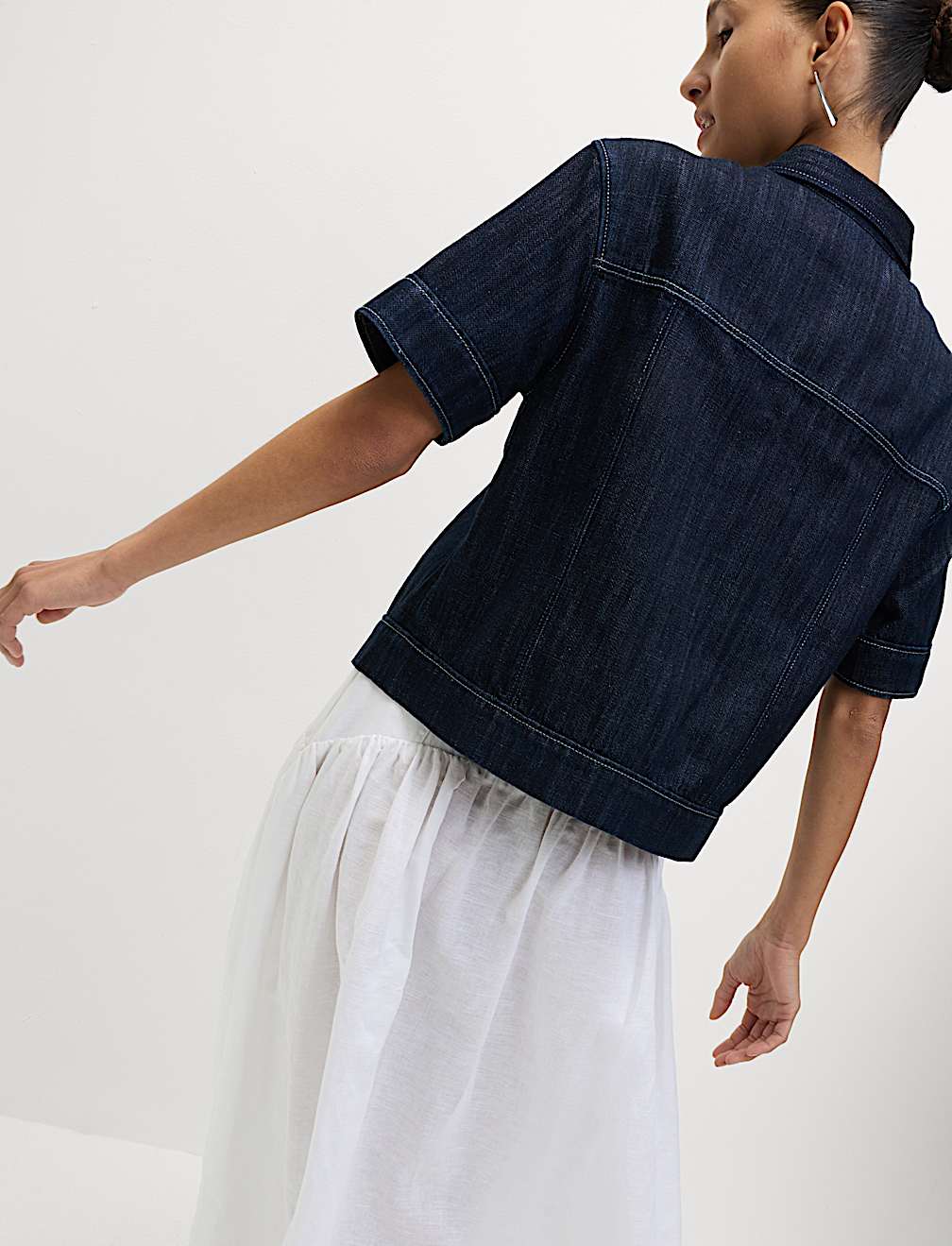 Denim Utility Short Sleeve Shirt