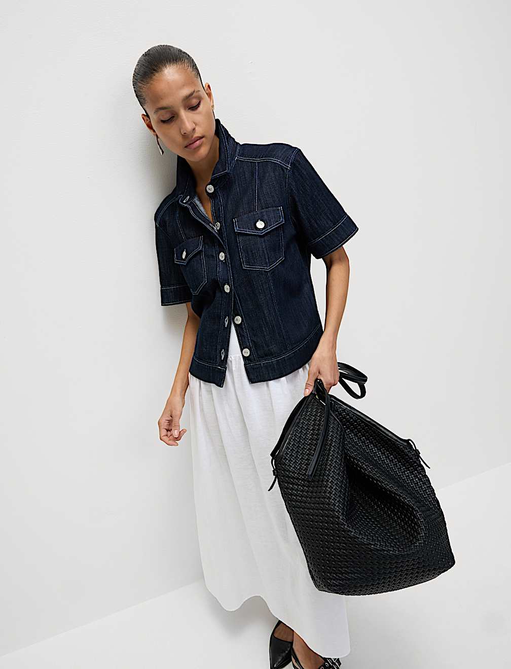 Denim Utility Short Sleeve Shirt