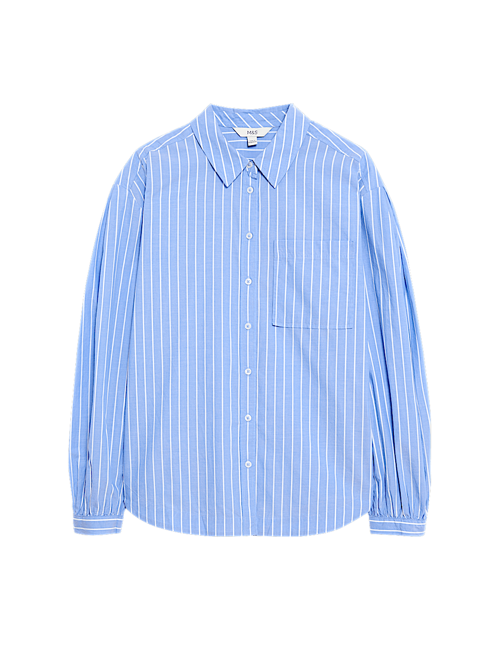 Pure Cotton Striped Boxy Shirt