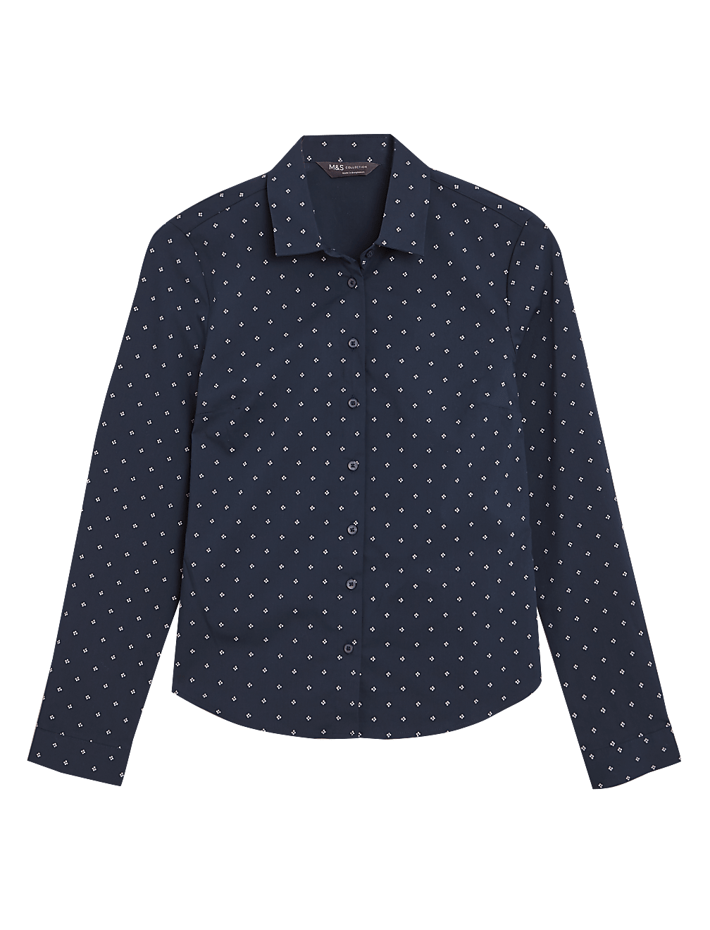Geometric Fitted Long Sleeve Shirt