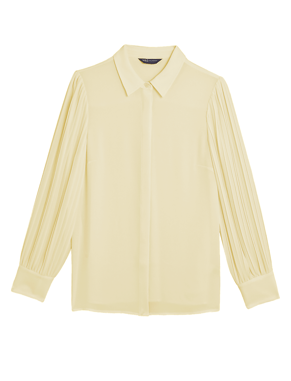 Collared Blouson Sleeve Blouse