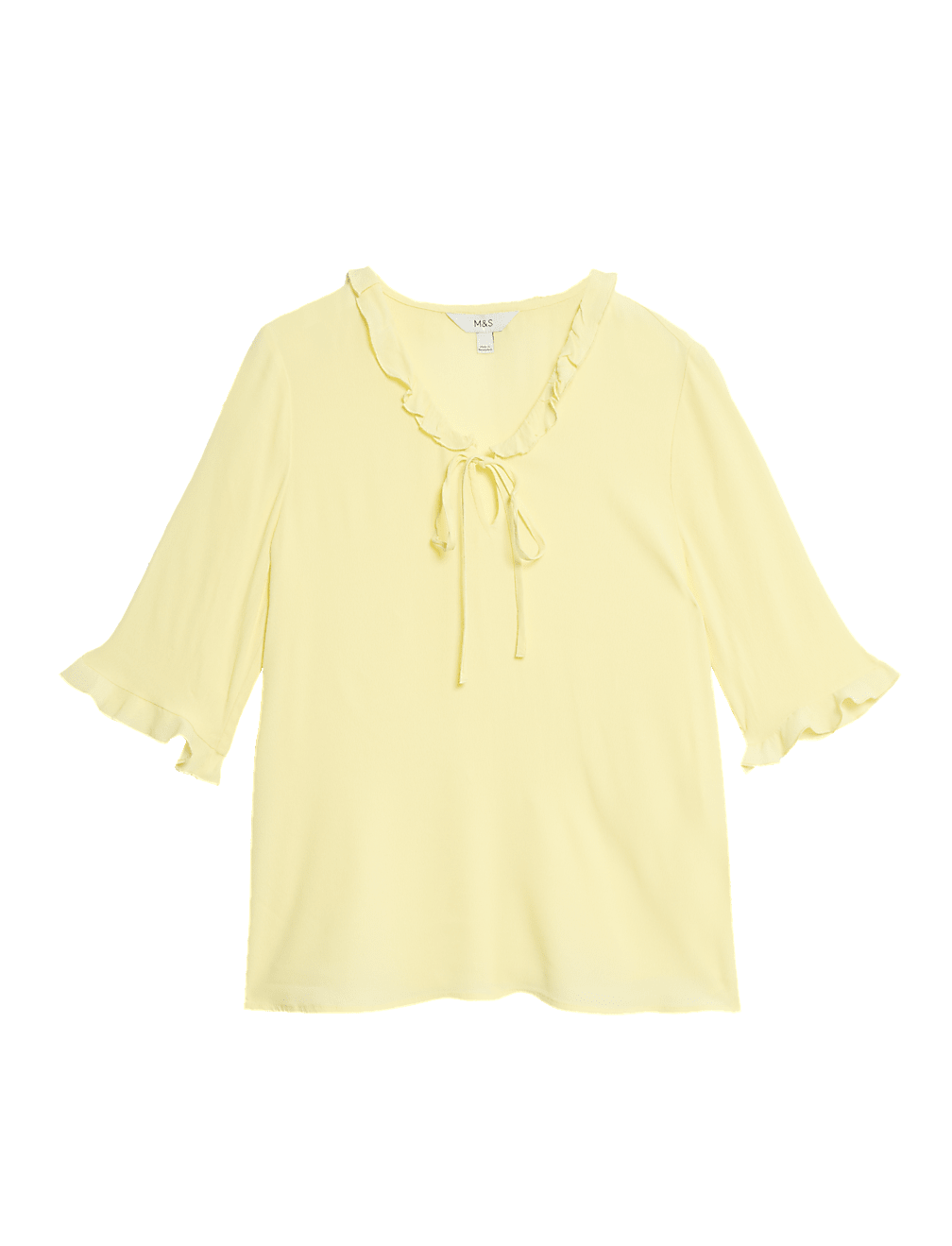 V-Neck Frill Detail Blouse