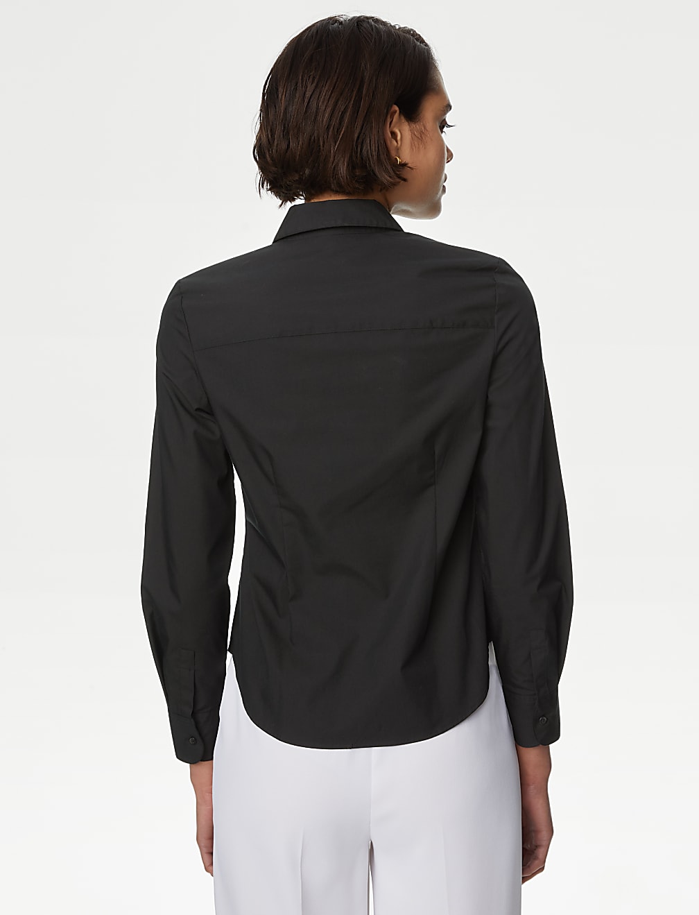 Cotton Rich Fitted Collared Shirt