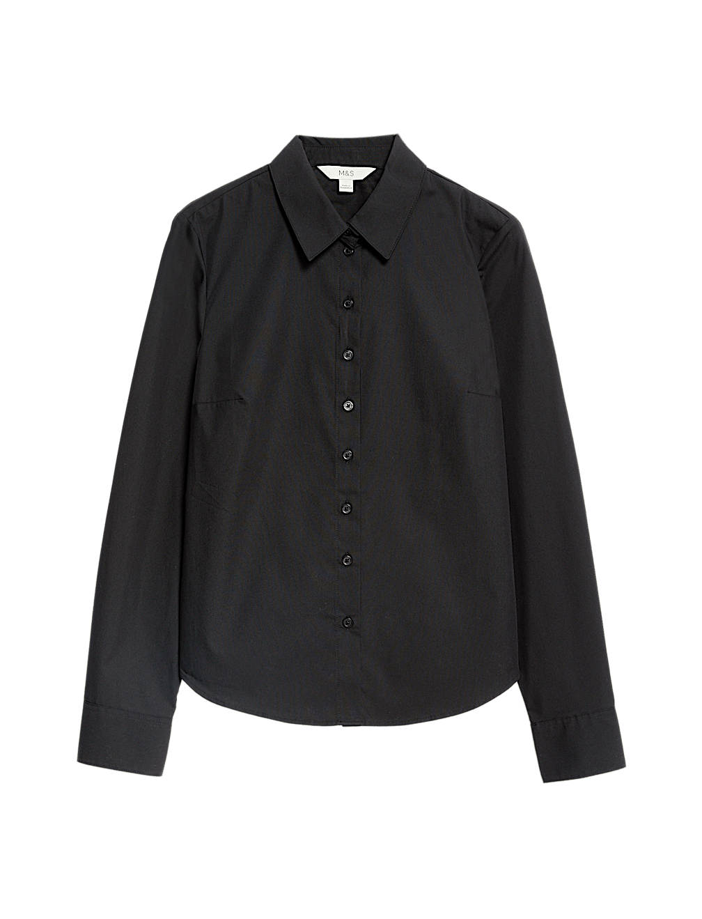 Cotton Rich Fitted Collared Shirt