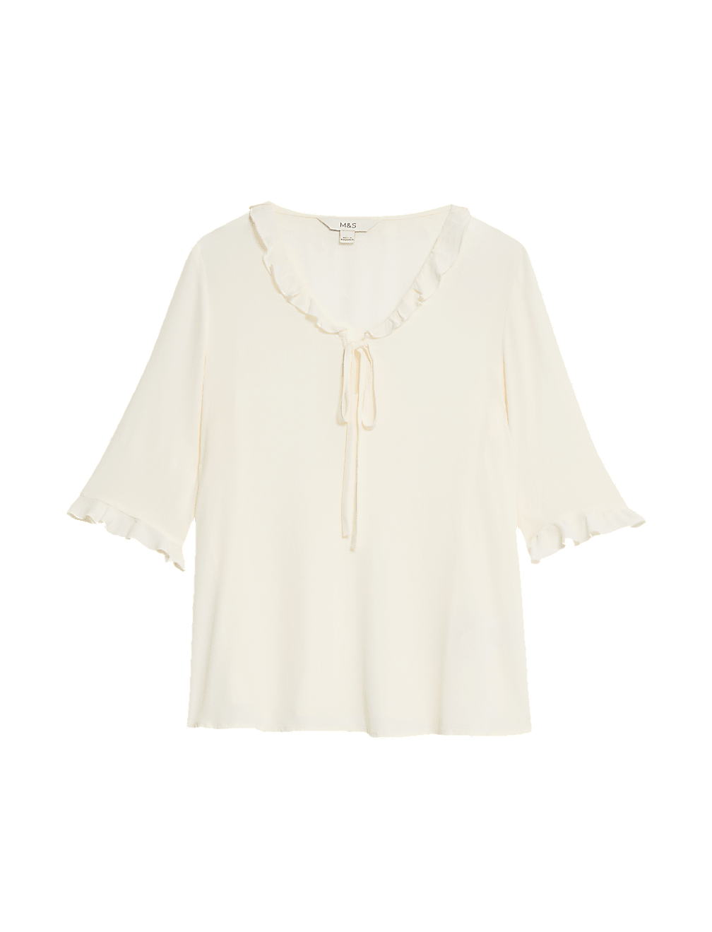 V-Neck Frill Detail Blouse