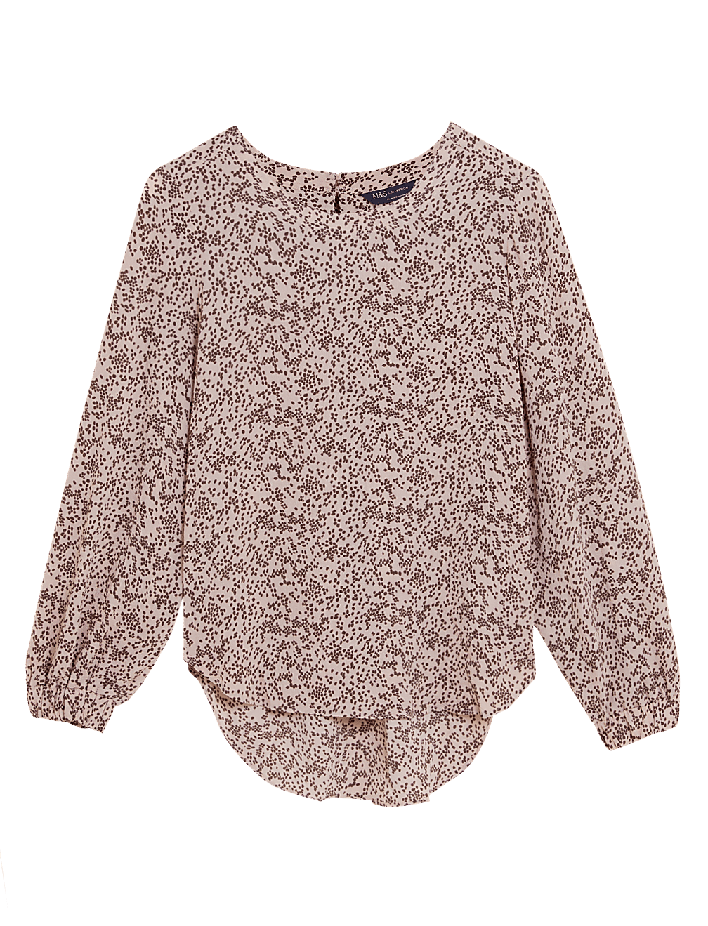 Spot Print Long Sleeve Top