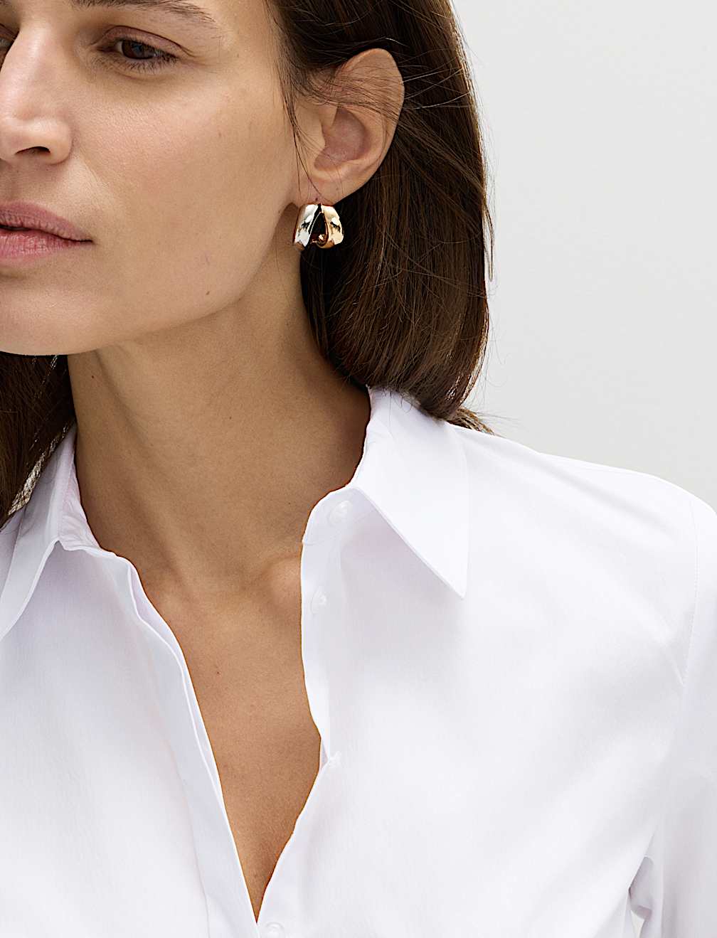 Cotton Rich Collared Fitted Shirt