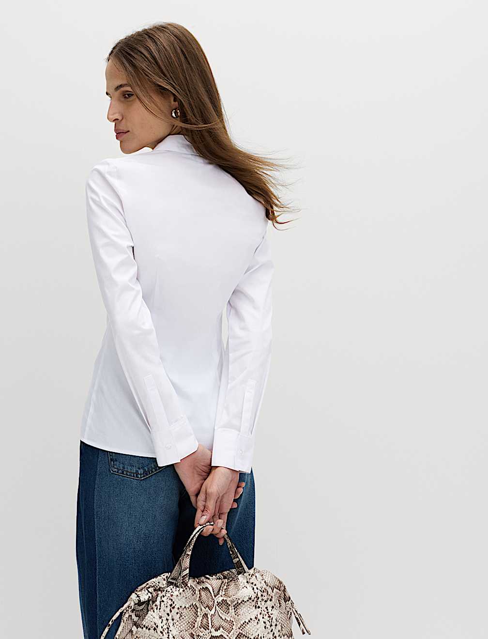 Cotton Rich Collared Fitted Shirt