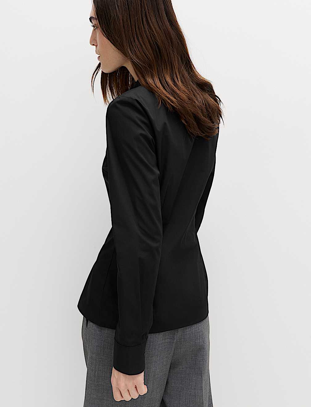 Cotton Rich Collared Fitted Shirt