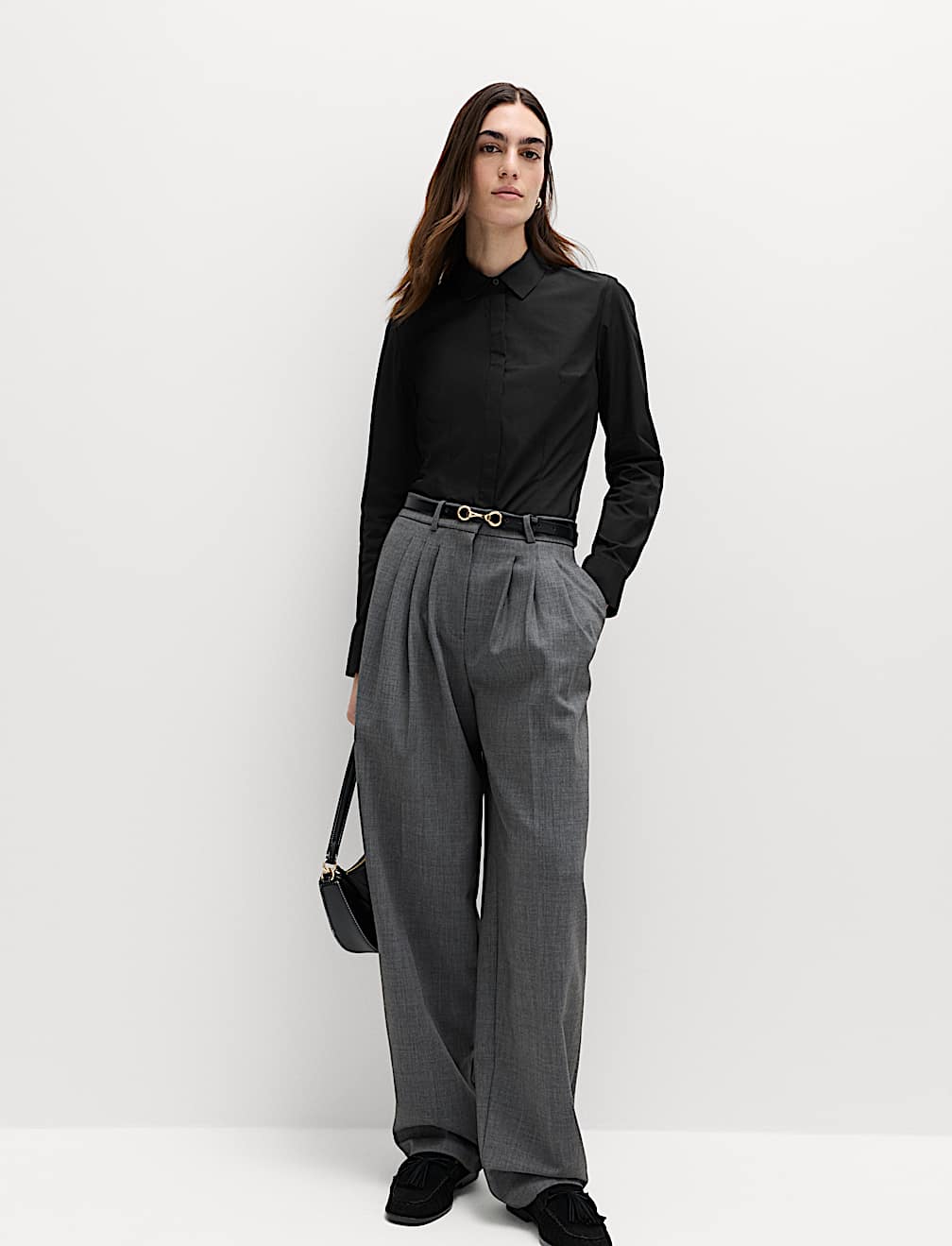 Cotton Rich Collared Fitted Shirt