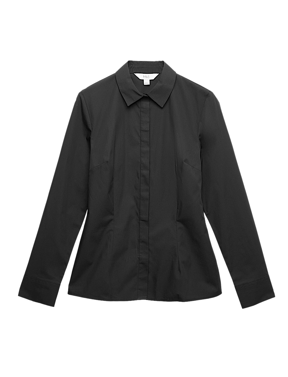 Cotton Rich Collared Fitted Shirt