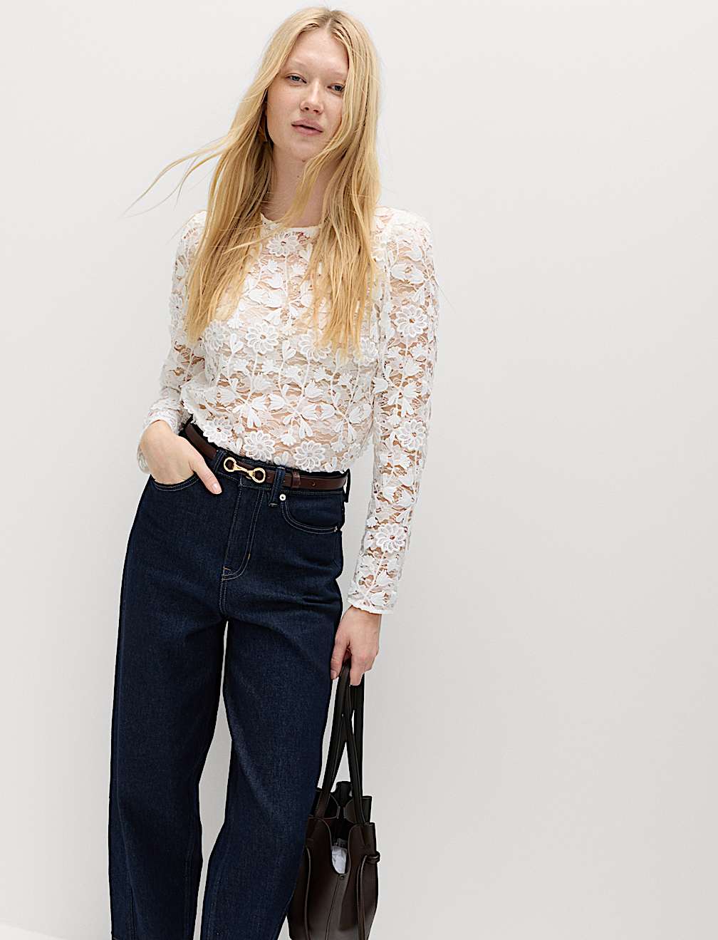 Lace Embroidered Floral Top