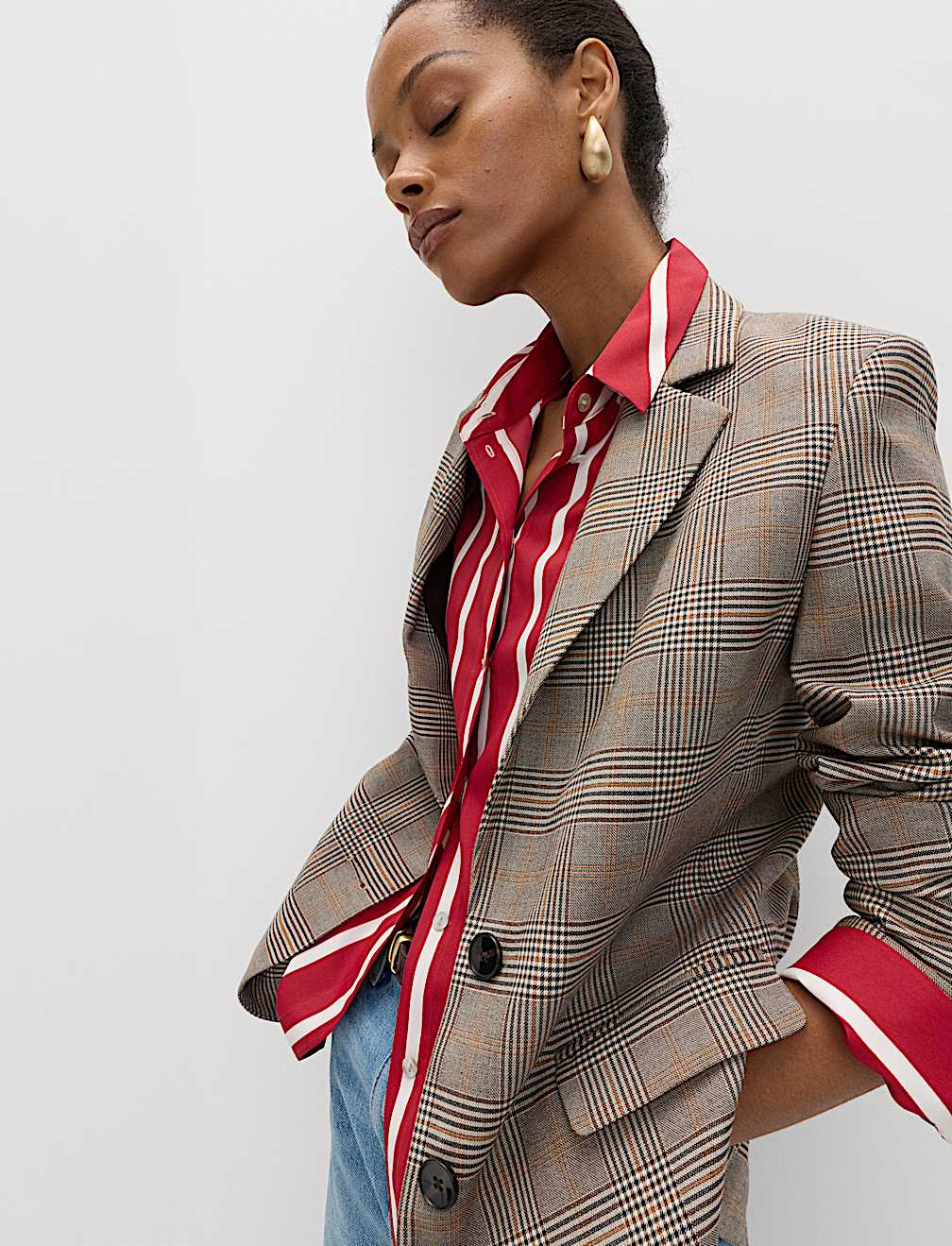 Geometric Collared Shirt