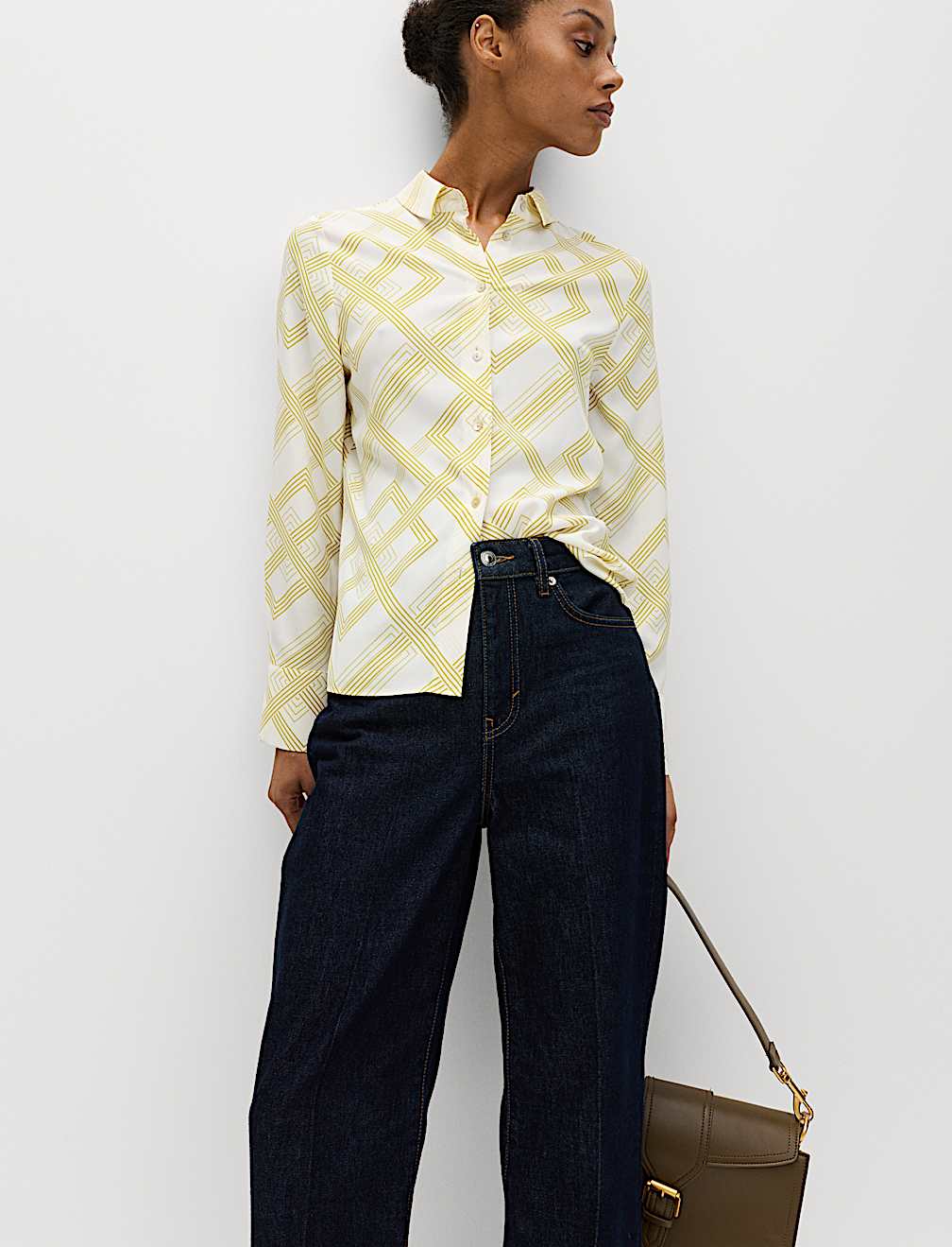Geometric Collared Shirt
