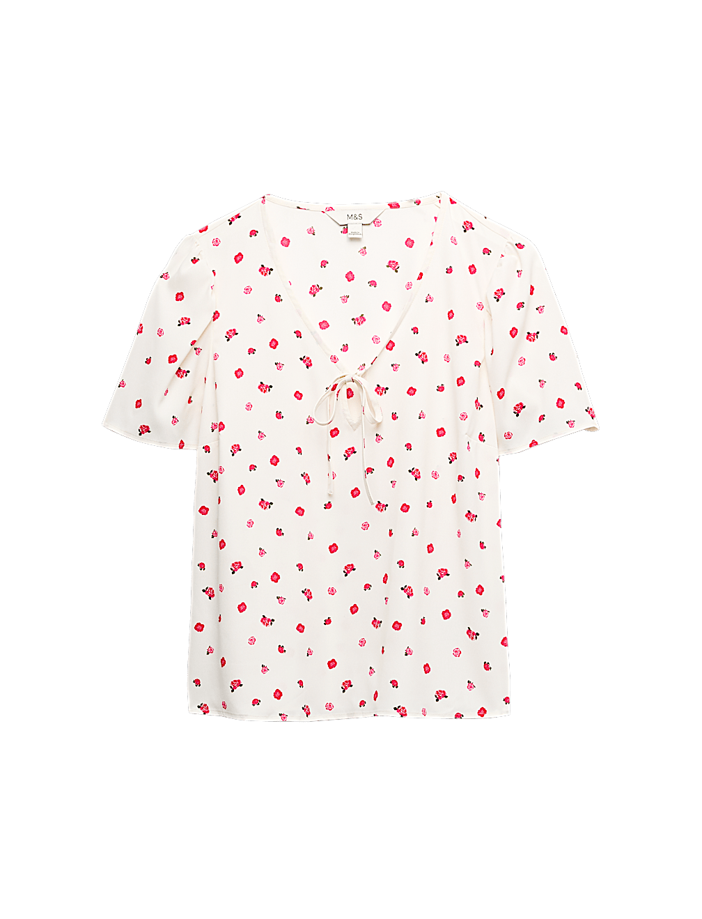 Floral Bow Detail Top