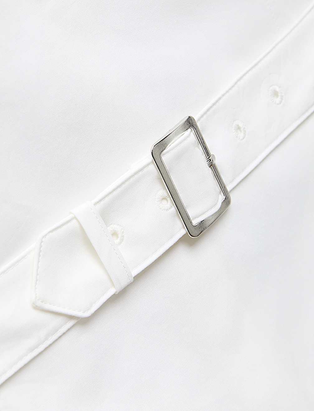 Pure Cotton Back Belt Detail Shirt