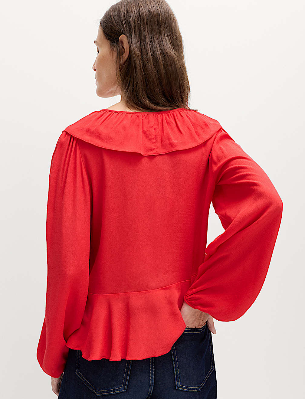 Waisted Ruffle Blouse