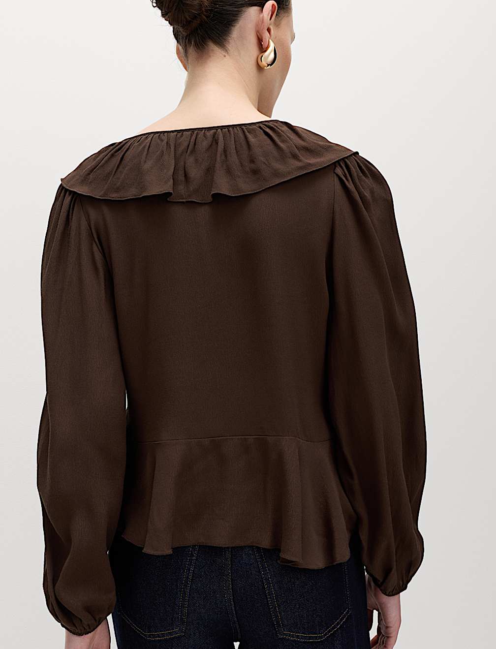 Waisted Ruffle Blouse