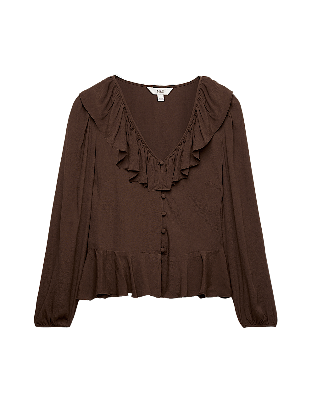 Waisted Ruffle Blouse