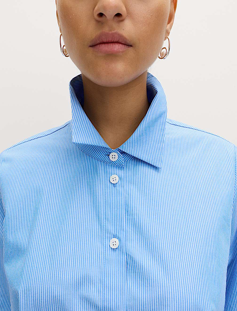 Pure Cotton Striped Button Detail Shirt