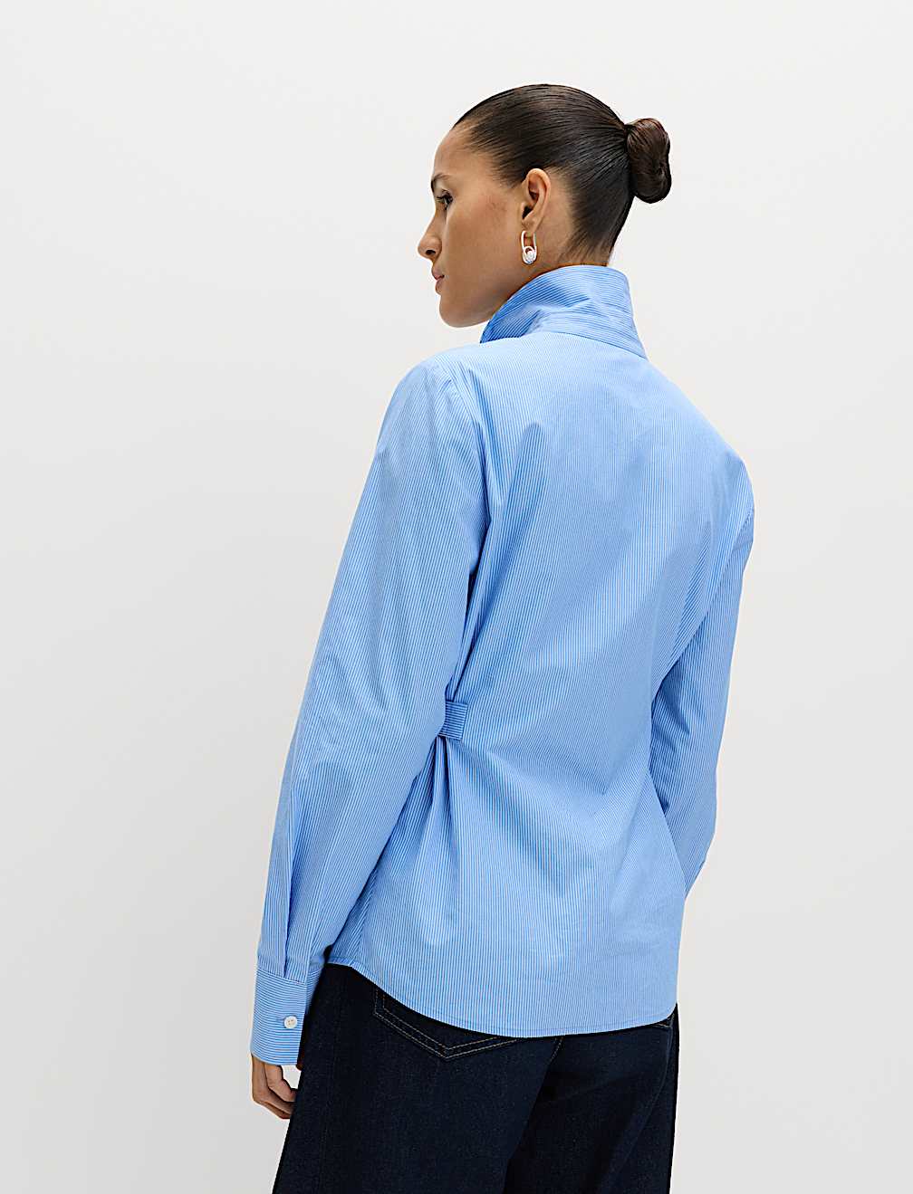 Pure Cotton Striped Button Detail Shirt