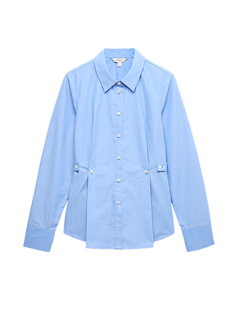 Pure Cotton Striped Button Detail Shirt