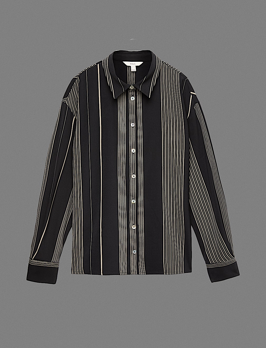 Striped Collared Button Through Shirt