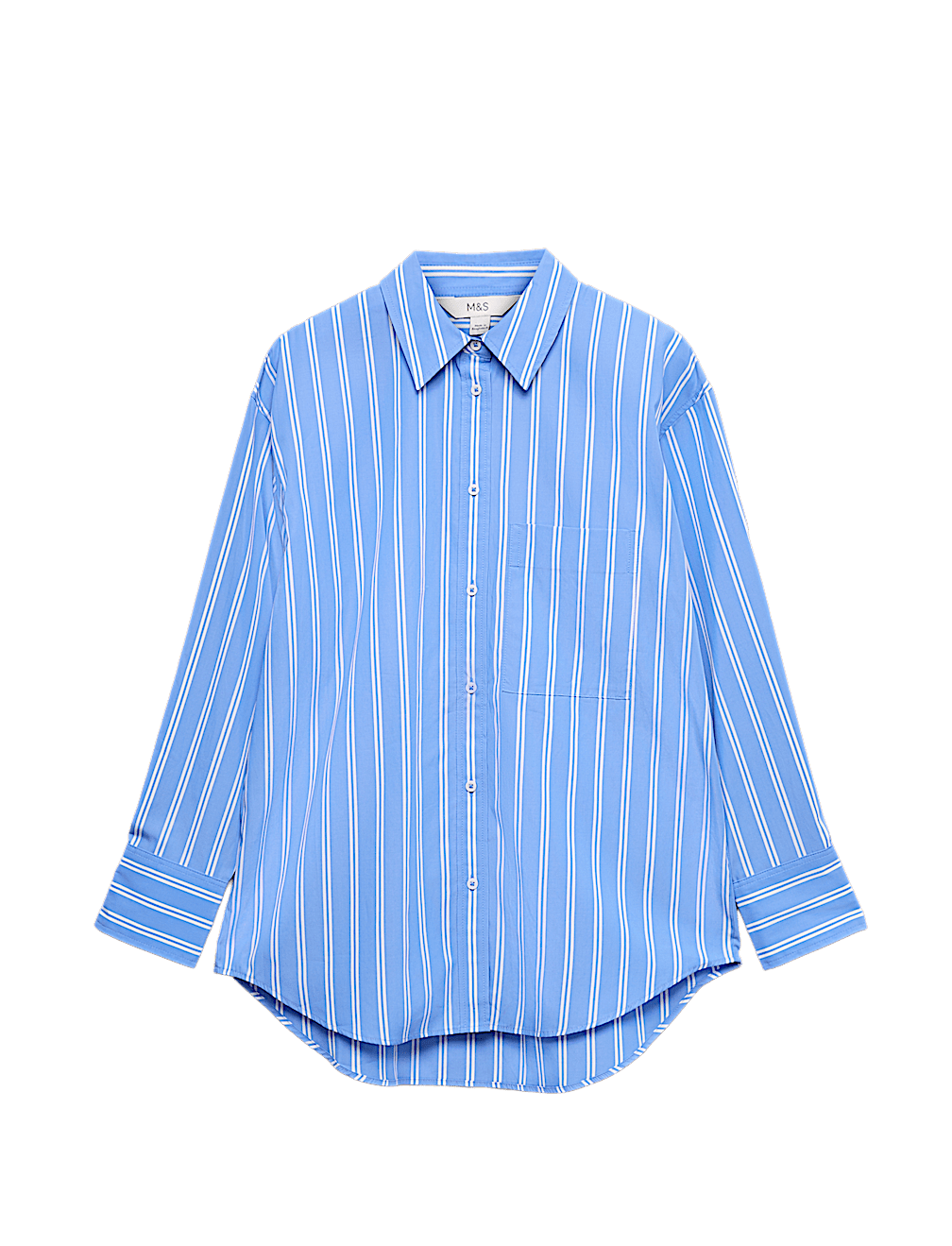 Pure Cotton Striped Girlfriend Shirt