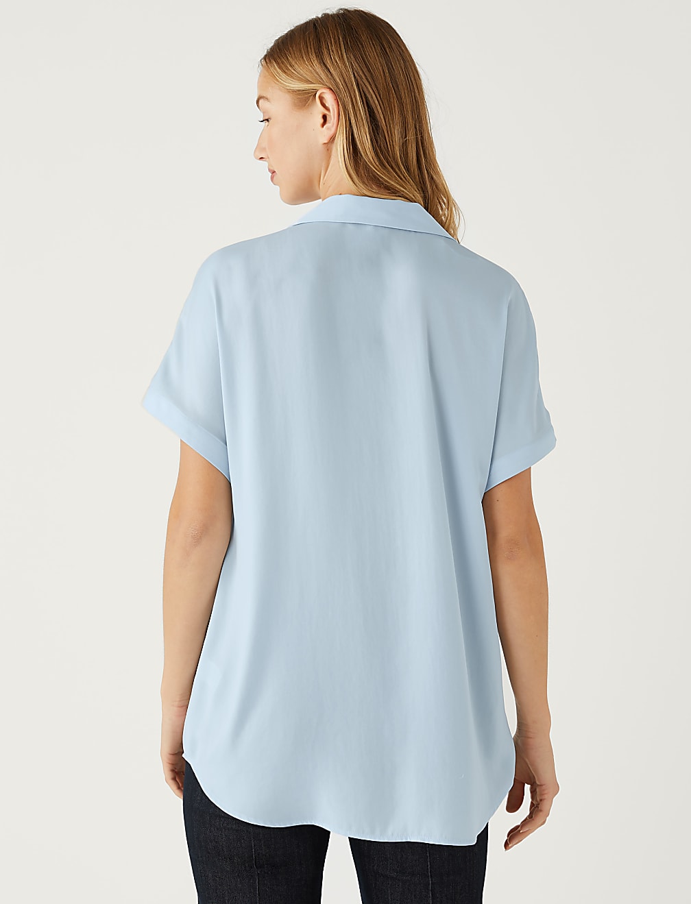 Satin Popover Blouse