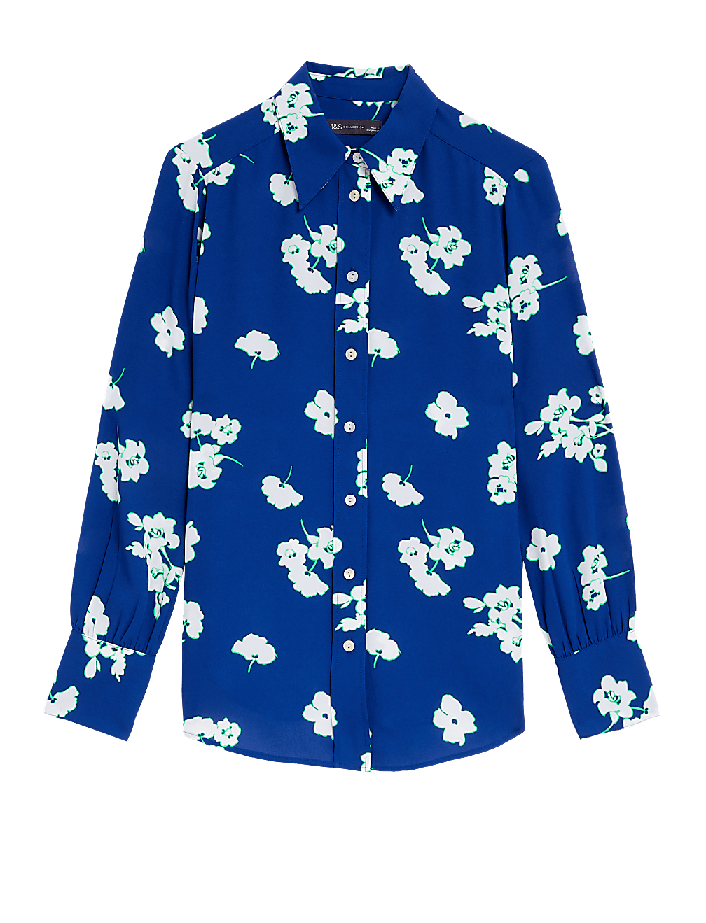 Printed Collared Long Sleeve Shirt