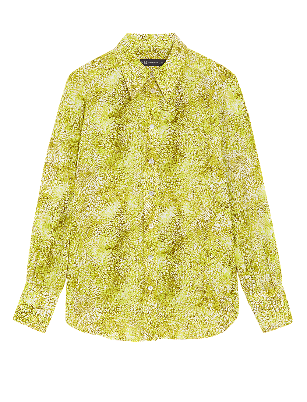 Printed Collared Long Sleeve Shirt
