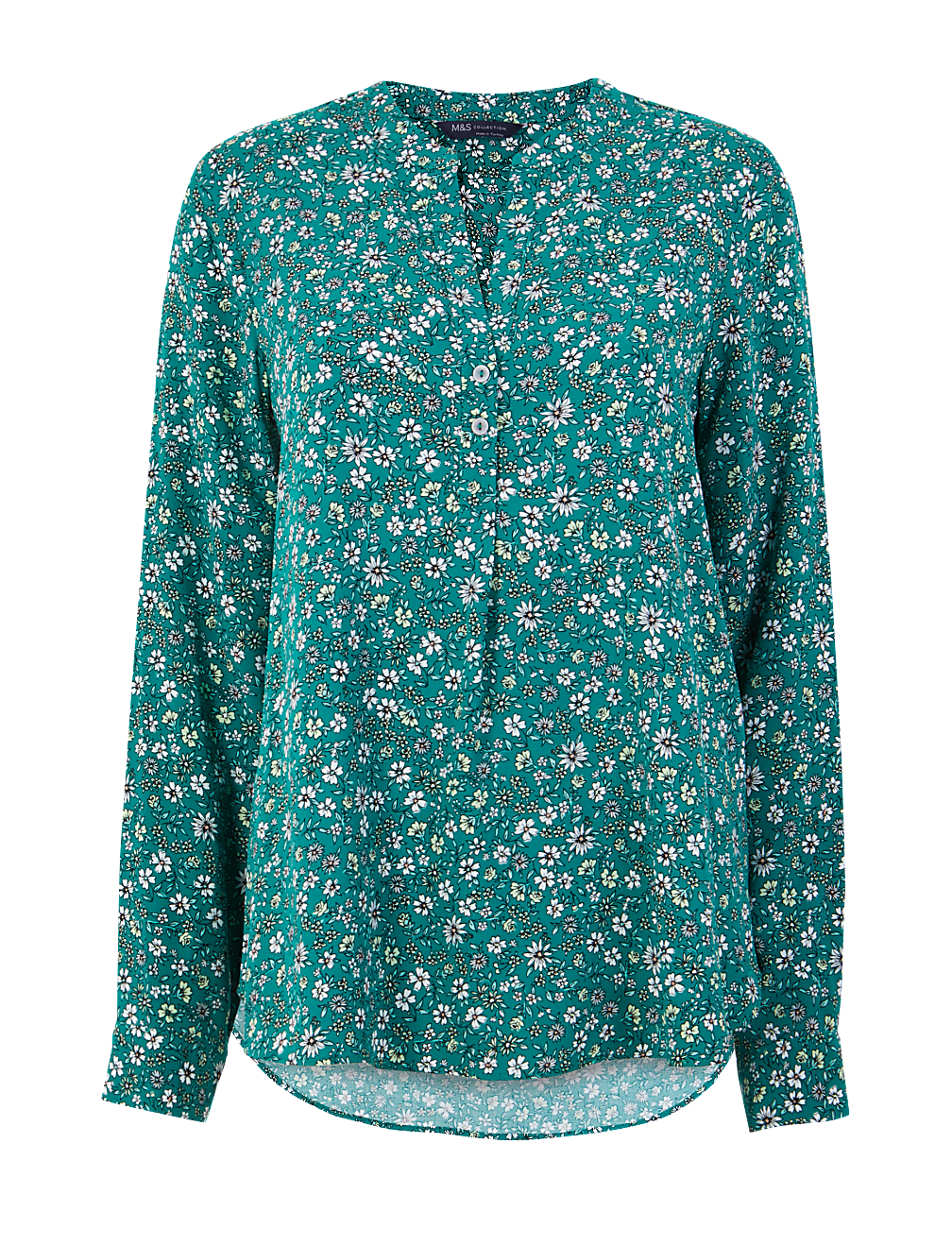 Floral Print Button Detailed Blouse