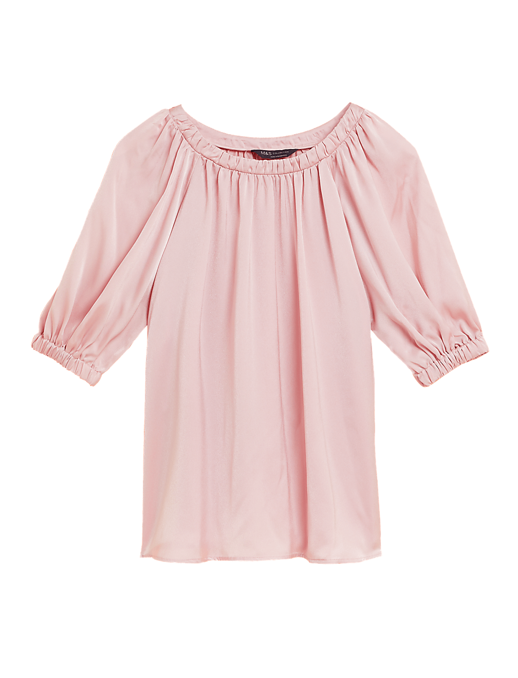 Round Neck Short Sleeve Blouse
