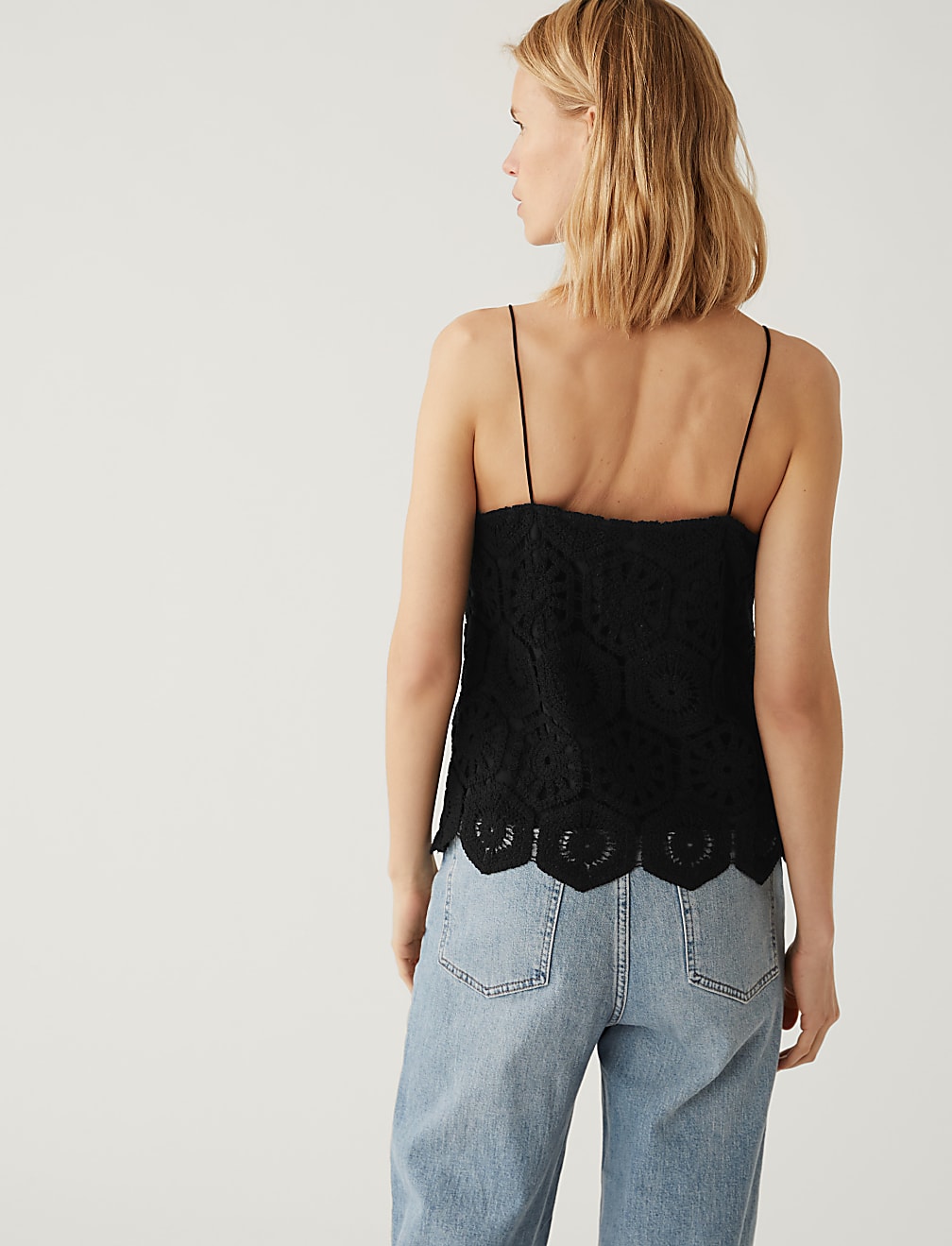 Cotton Rich Embroidered Cami Top